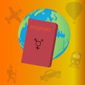 Passport with transgender symbol on it