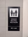 Gender Neutral Restroom, Public Bathroom, NYC, NY, USA Royalty Free Stock Photo