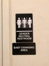 Gender Neutral Restroom sign Royalty Free Stock Photo