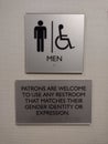 Gender Neutral Restroom Sign, Gender Identity, Gender Expression Royalty Free Stock Photo