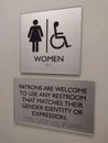 Gender Neutral Restroom Sign, Gender Identity, Gender Expression Royalty Free Stock Photo