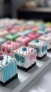 gender party bento cake, small mini cakes Generativ ai