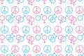 Gender and peace icons as seamless pattern for fabric