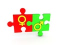 Gender puzzle Royalty Free Stock Photo
