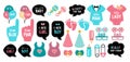 Gender reveal baby shower photo booth props