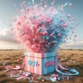 Gender reveal party boy or girl? Erupts to life in a field