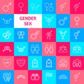 Gender Sex Line Icons