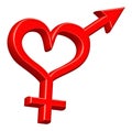 Gender sign heterosexual couple Royalty Free Stock Photo