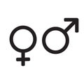 Gender sign icon. Men and woomen concept icon. Royalty Free Stock Photo