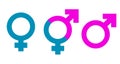 Gender sign male, female, gay, bisexual sex icons. Gender symbols. Mars and Venus signs Ã¢â¬â vector Royalty Free Stock Photo