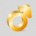 Golden gender symbol