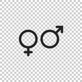 Gender sign vector icon. Men and woomen concept icon