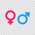 Gender sign vector icon. Men and woomen concept icon