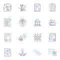 Gender studies line icons collection. Equality, Feminism, Masculinity, Stereotypes, Intersectionality, Sexuality Royalty Free Stock Photo