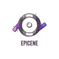 Gender symbol epicene. Signs of sexual orientation. Vector.