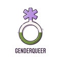 Gender symbol Genderqueer. Signs of sexual orientation. Vector.