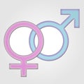 Gender symbol girl and boy