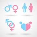 Gender symbol icons