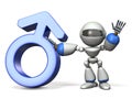 Gender symbol with Robot.
