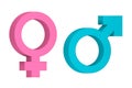 Gender symbol to indicate male and female, sex icon Royalty Free Stock Photo