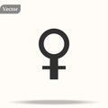 Gender symbol. Venus symbol. The symbol for a female organism or woman. Vector Format