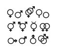 Gender symbols Royalty Free Stock Photo