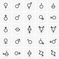 Gender symbols Royalty Free Stock Photo