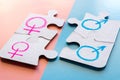 Gender symbols concept bisexuality