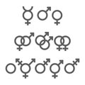 Gender symbols pack