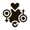 gender tolerance icon Vector Glyph Illustration