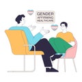 Gender transition. Gender-affirming care for transgender people. Patient Royalty Free Stock Photo