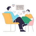 Gender transition. Gender-affirming care for transgender people. Patient