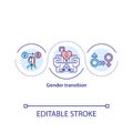 Gender transition concept icon