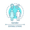 Gender turquoise concept icon