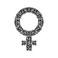 Gender woman ornate black symbol