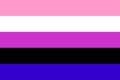 Genderfluid pride flag, non-binary gender, LGBT community symbol. Sexual minorities identity. Vector illustration