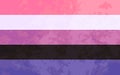 Genderfluid sign, gender fluid pride flag