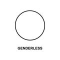 genderless icon. Element of simple web icon with name for mobile concept and web apps. Thin line genderless icon can be used for