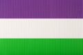 Genderqueer flag made of corrugated paper. Genderqueer pride concept