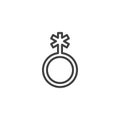 Genderqueer line icon