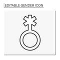 Genderqueer line icon