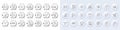 Genders, Developers chat and Survey results line icons. For web app, printing. Line icons. Vector