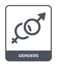 genders icon in trendy design style. genders icon isolated on white background. genders vector icon simple and modern flat symbol Royalty Free Stock Photo