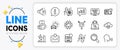Genders, Incoming mail and Web tutorials line icons. For web app. Vector