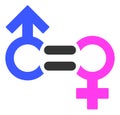 Genders Relation Symbol Raster Icon Flat Illustration