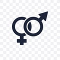 Genders transparent icon. Genders symbol design from Wedding and