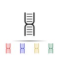 Gene DNA multi color style icon. Simple thin line, outline vector of sciense icons for ui and ux, website or mobile application