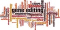 Gene editing word cloud