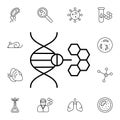 Gene flat vector icon in biology pack Royalty Free Stock Photo