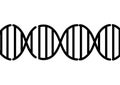 Gene illustration in dotted line style Royalty Free Stock Photo